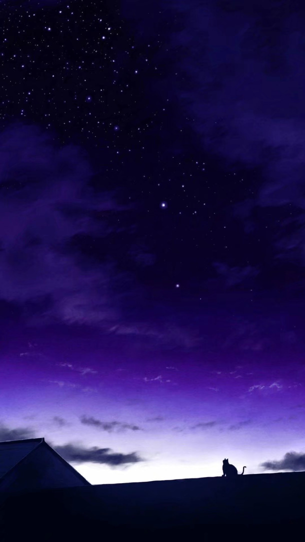 夜晚星空高清PNG壁纸，透明背景，精美场景，设计素材免费下载