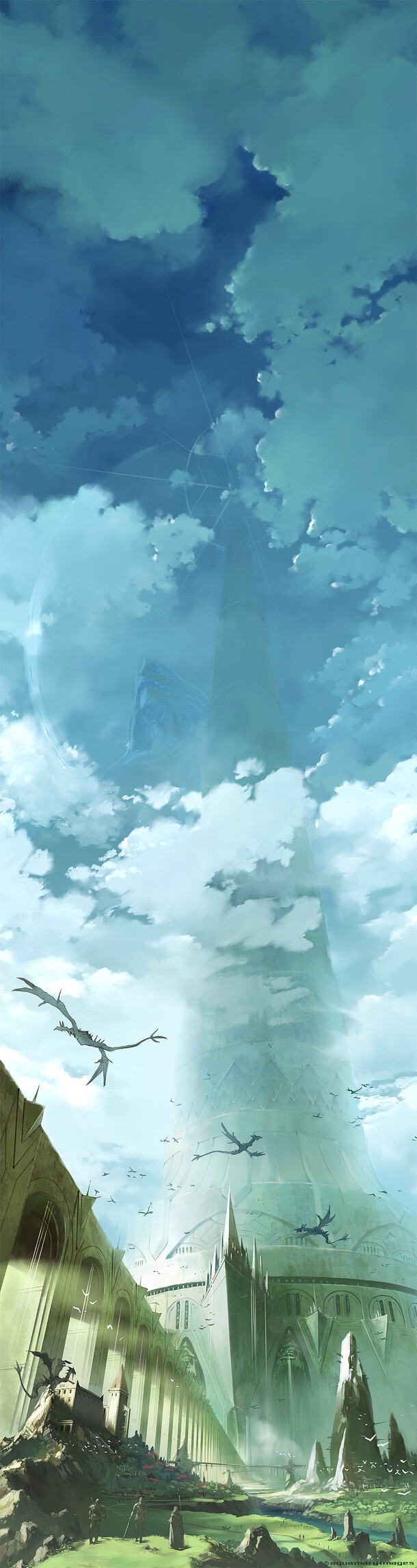 蓝色星空矢量背景，高清PNG透明素材，卡通手绘风格，免费下载
