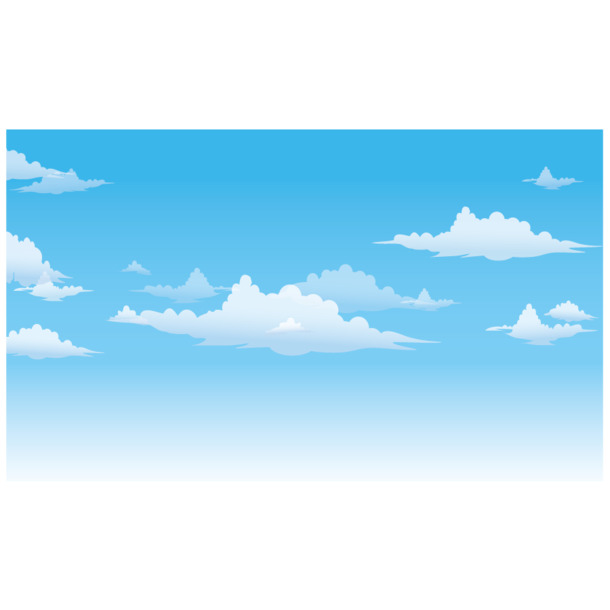 蓝天白云矢量PNG，高清透明背景，图片设计素材下载