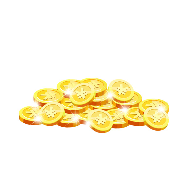 金币钱币高清PNG透明图，免抠元素设计素材下载
