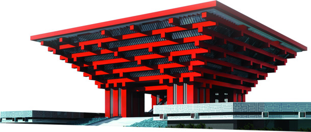 上海世博会建筑高清PNG透明图，背景元素与设计素材下载
