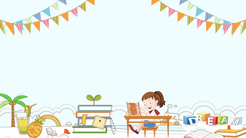 教学封面背景，卡通手绘JPG高清素材下载