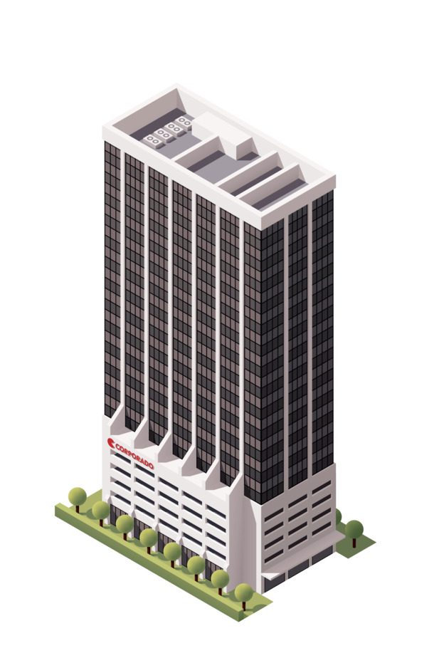 建筑模型PNG透明图，手绘卡通元素，高清设计素材下载