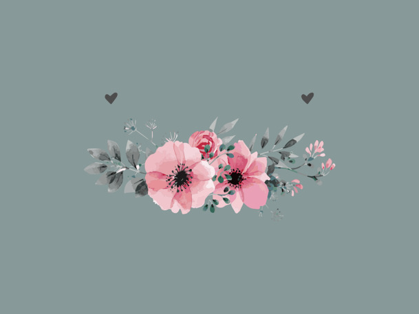 国风手绘花朵，水彩水墨抽象梦幻PNG透明背景设计素材下载