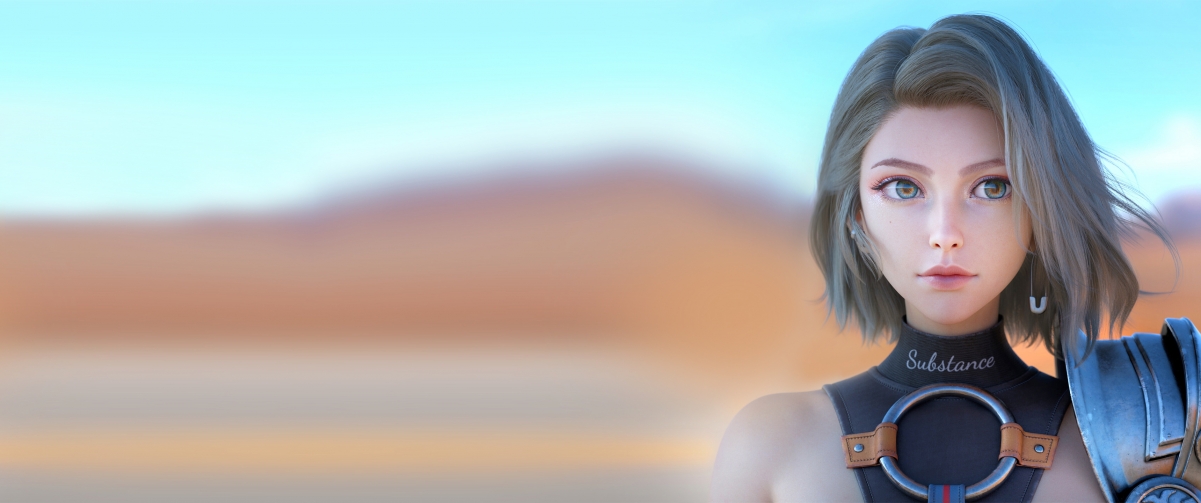 3D短发少女人脸高清壁纸，带鱼屏专属4K动漫美图，3440x1440分辨率下载