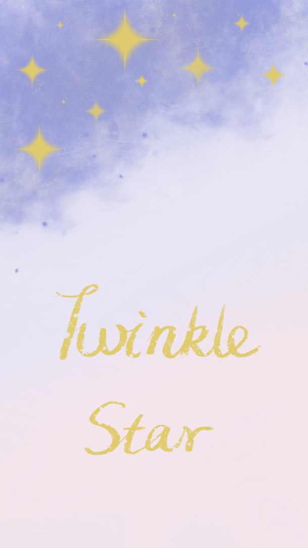 紫色系Twinkle Star壁纸，高清PNG透明背景，卡通手绘设计素材下载