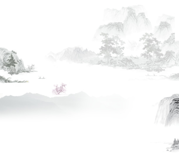 古典中国风山水画，高清PNG透明背景，PSD设计素材下载