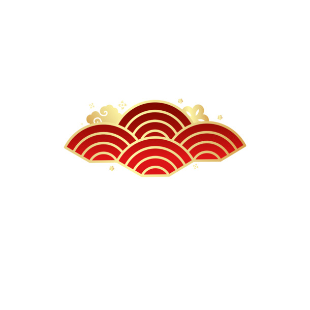 国潮风新年装饰PNG透明图，高清几何漂浮元素，设计素材免费下载