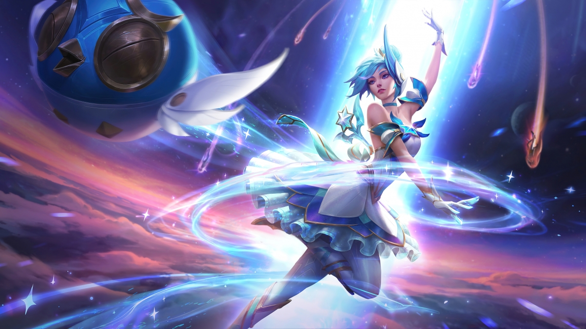英雄联盟发条魔灵，星之守护者奥莉安娜，超清4K手游壁纸，3840x2160分辨率，免费下载