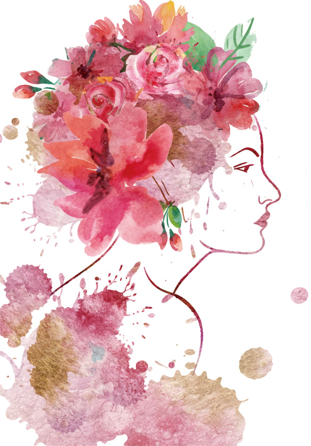 妇女节海报素材，卡通风格高清PNG透明图片，节日元素丰富，免费下载