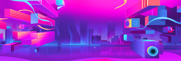 双十一紫色渐变海报背景，高清PNG透明图片，创意Banner设计素材下载