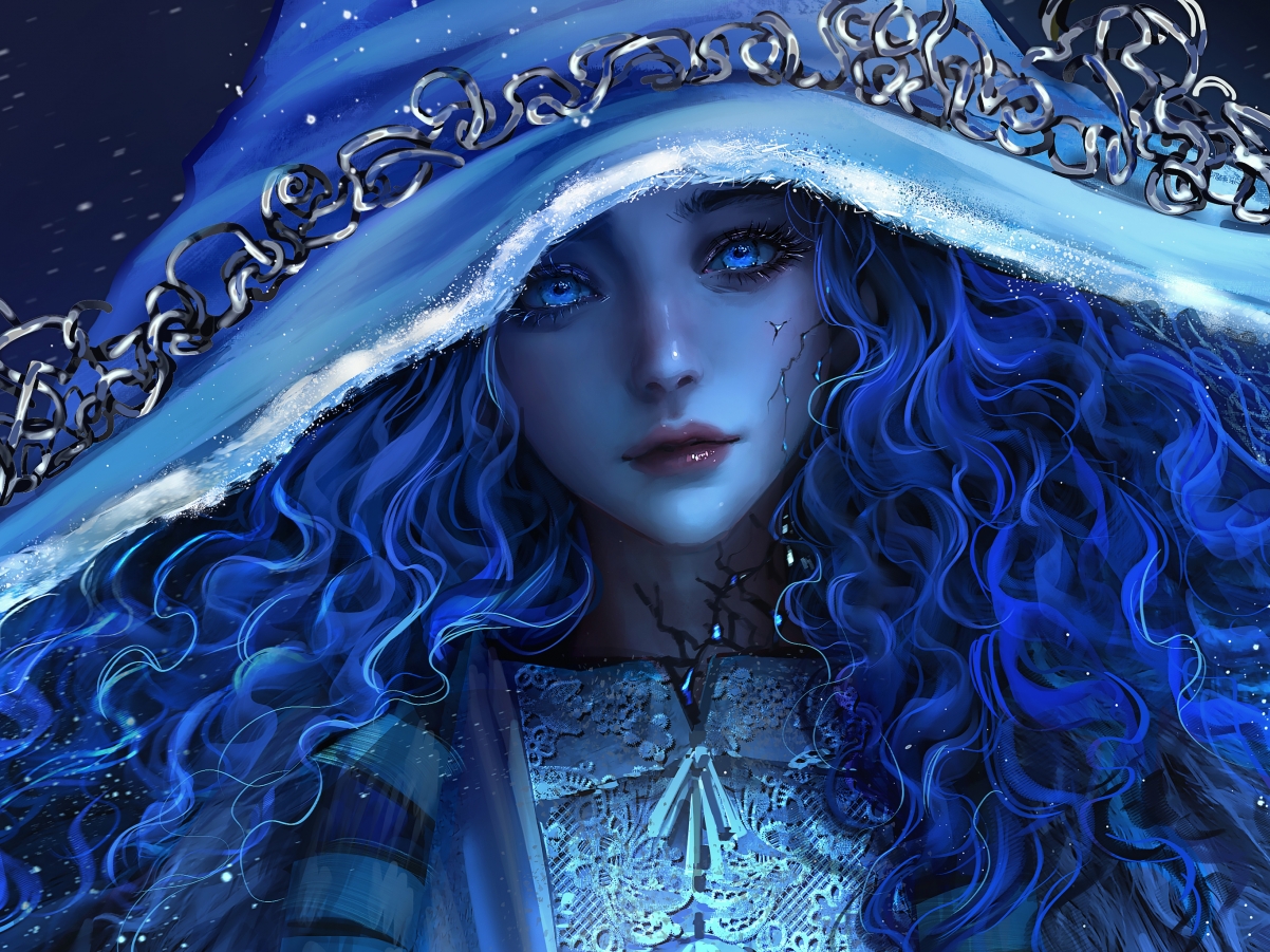《艾尔登法环》菈妮，白雪女巫厚涂版iPad壁纸，2732x2048高清下载