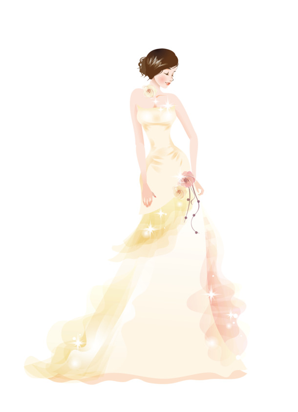 手绘美丽女王PNG素材，高清透明妇女节节日元素，免费下载