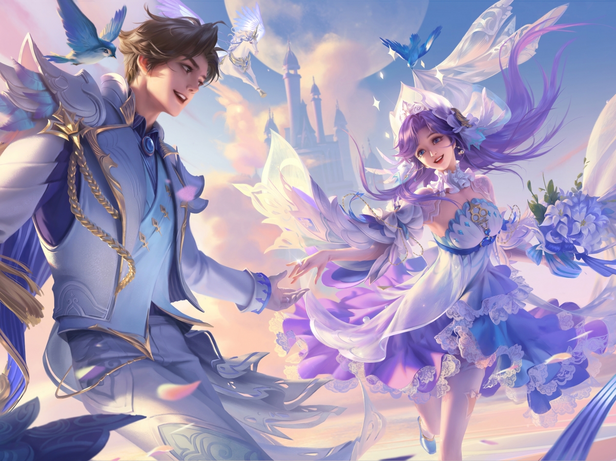 挚爱之约，大乔孙策绝美情侣壁纸，王者荣耀iPad高清平板专享，2732x2048分辨率，一键下载！