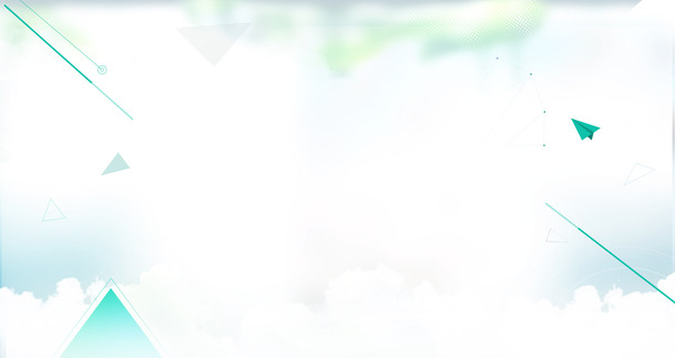 白云漂浮PNG透明背景素材，几何扁平渐变设计元素下载