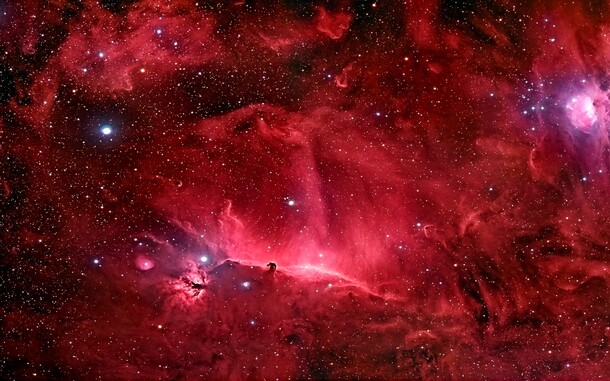 红色宇宙星空星辰PNG透明背景，抽象梦幻设计素材下载