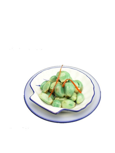 腊八蒜高清PNG透明图，贝壳盘盛装，节日元素丰富，设计素材下载