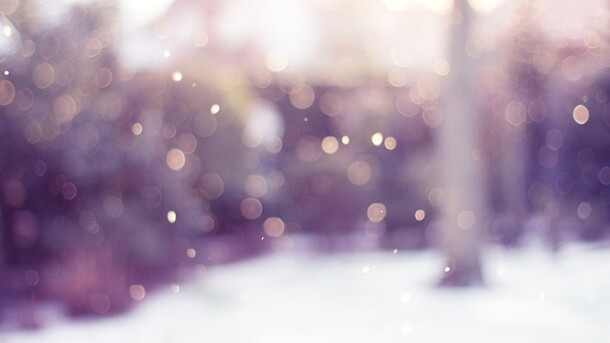 朦胧灯光下的雪海报背景，高清PNG透明抽象梦幻图片素材下载