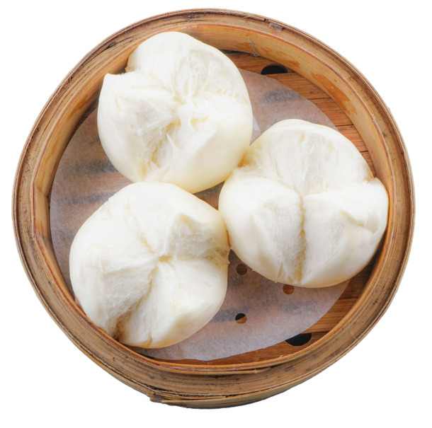 白色叉烧包PNG透明图，高清装饰元素，生活用品设计素材下载