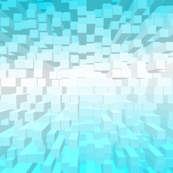 现代科技风3D特效PNG透明背景图，几何扁平渐变设计素材下载