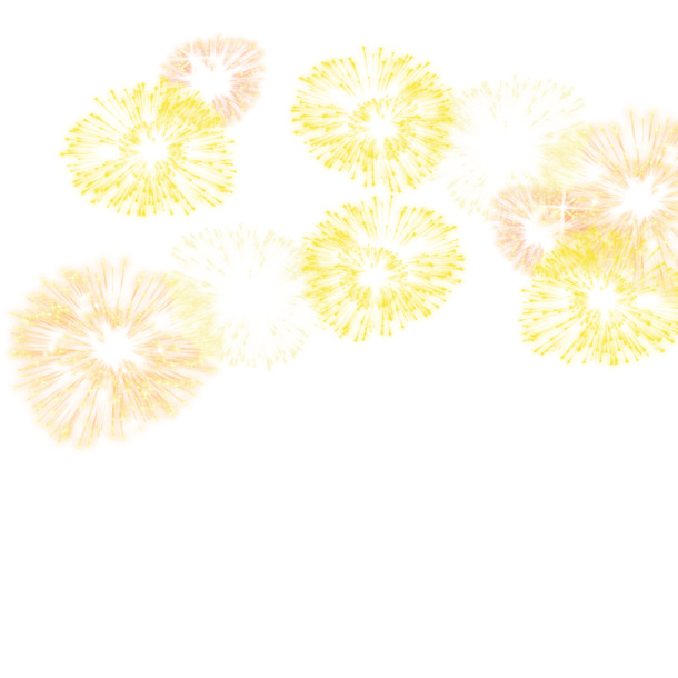 节日烟花PNG透明图，元旦春节元宵高清素材，免费下载