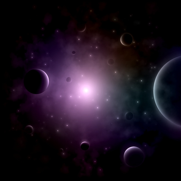 星空银河PNG透明背景，抽象梦幻AI设计素材高清下载