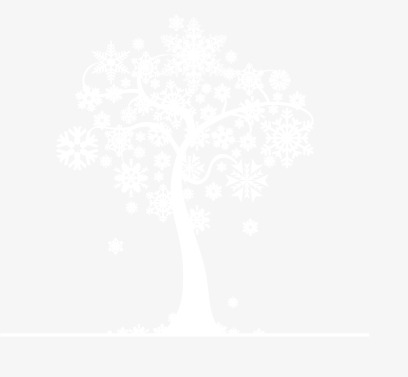 圣诞节雪花树PNG透明图，高清节日元素，设计素材免费下载