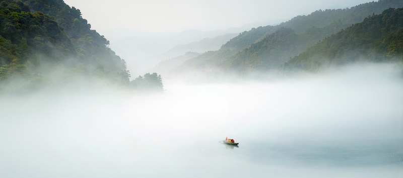 中国风水墨背景Banner，复古高清JPG图片素材下载