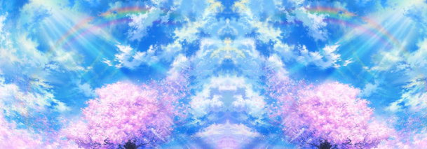 动漫梦幻天空背景，高清PNG透明Banner图片素材，创意海报设计下载