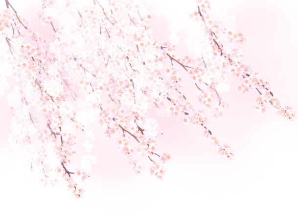 樱花紫藤PNG高清透明背景，卡通手绘图片素材下载