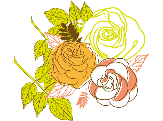 手绘玫瑰PNG透明图，情人节节日元素，高清设计素材免费下载