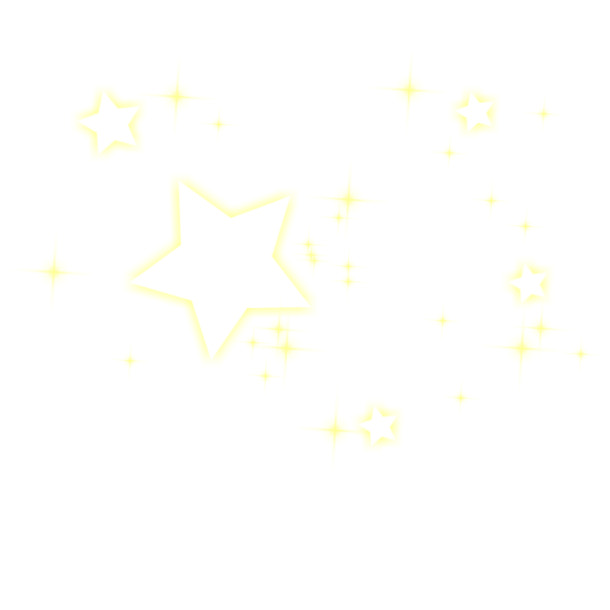 卡通黄色发光星星PNG图片，高清透明，漂浮花瓣设计素材下载