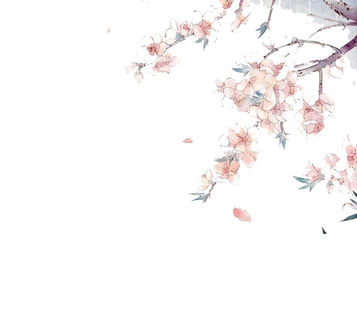 高清梅花PNG素材，树梢飘落花瓣透明图片，设计元素免费下载