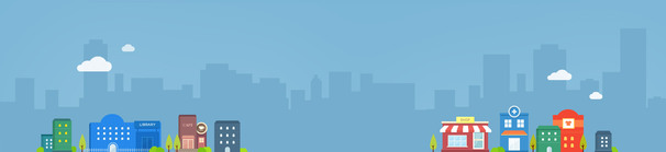 卡通城市Banner，高清PNG透明背景，手绘风格设计素材下载