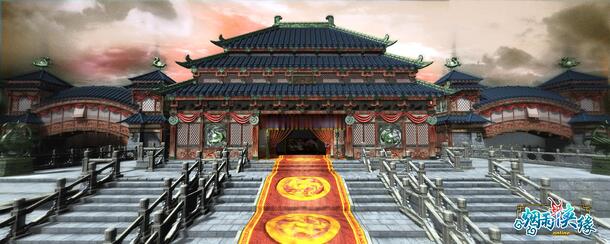 古风建筑原画背景，高清PNG透明元素，卡通手绘素材下载