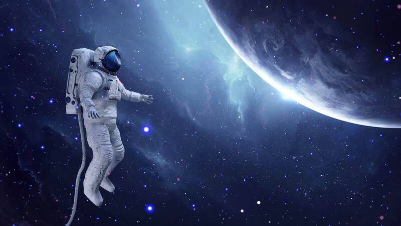 宇航员太空遨游高清JPG，风景摄影素材免费下载