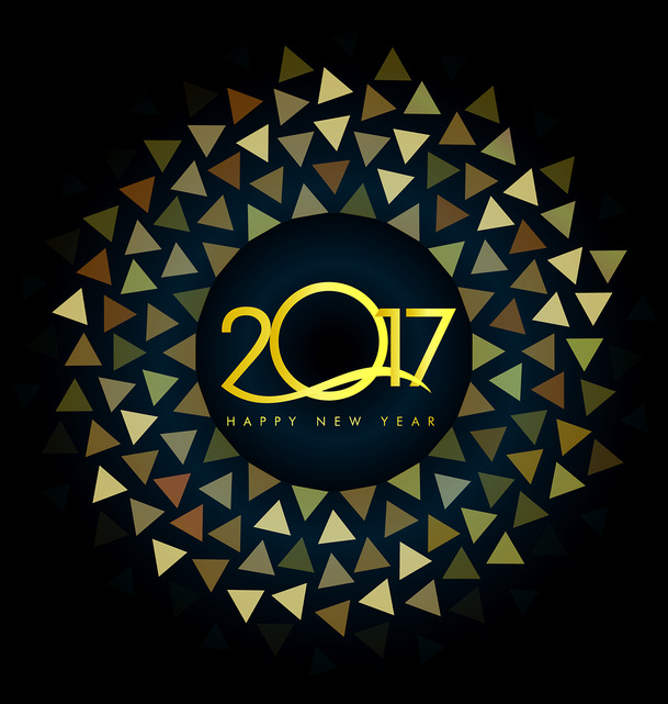 2017新年快乐PNG透明背景图片，高清节日设计素材下载