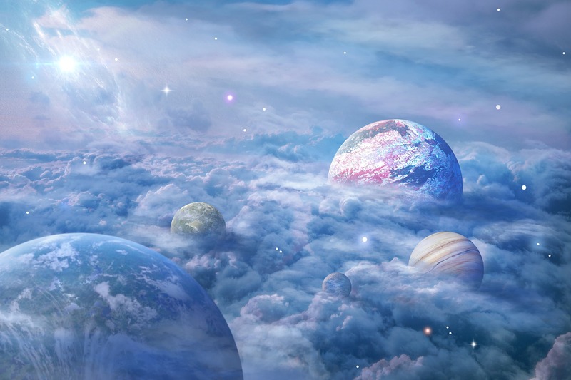 太空星河梦幻之旅，高清JPG摄影素材，探索星系地球银河之美