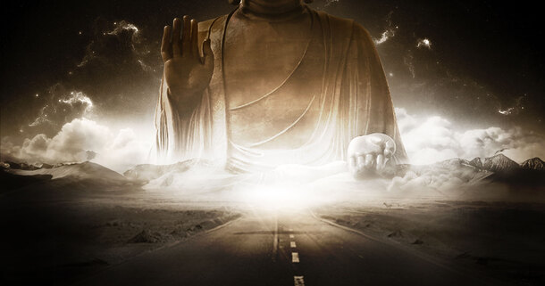 佛说苍穹之道，引路抽象梦幻PNG透明背景图片，高清下载设计素材