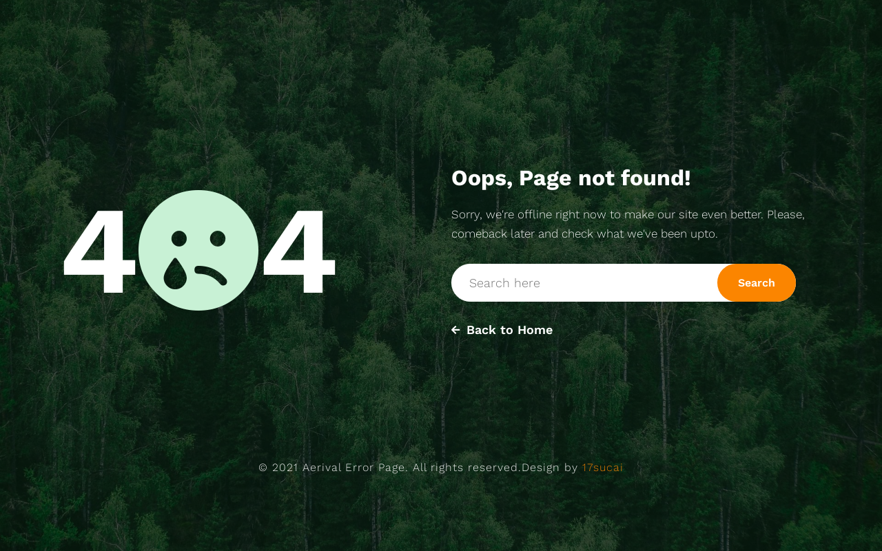 404错误页面源码，森林404页面html