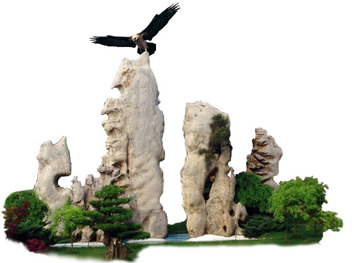 假山PNG透明图，动物装饰元素，高清设计素材下载