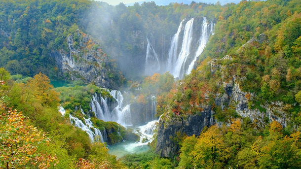 万水环绕福地美景，高清PNG透明背景风景摄影素材下载