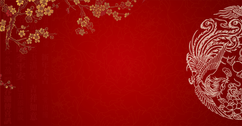 中国风复古凤凰梅花背景图片，高清JPG模板素材下载