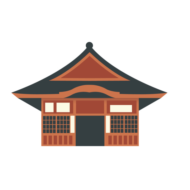 灰色房屋建筑元素PNG透明图，高清漂浮花瓣设计素材下载