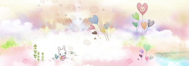 卡通手绘背景PNG素材，高清透明图片，创意banner海报设计元素免费下载
