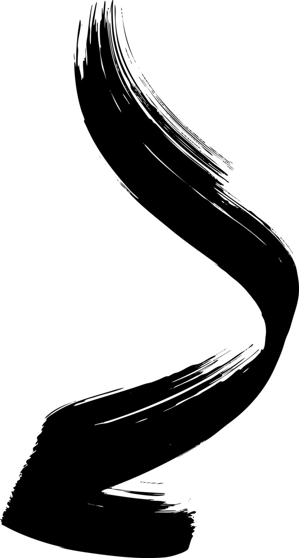 黑色曲线线条图，高清PNG透明装饰元素，墨迹笔触设计素材下载