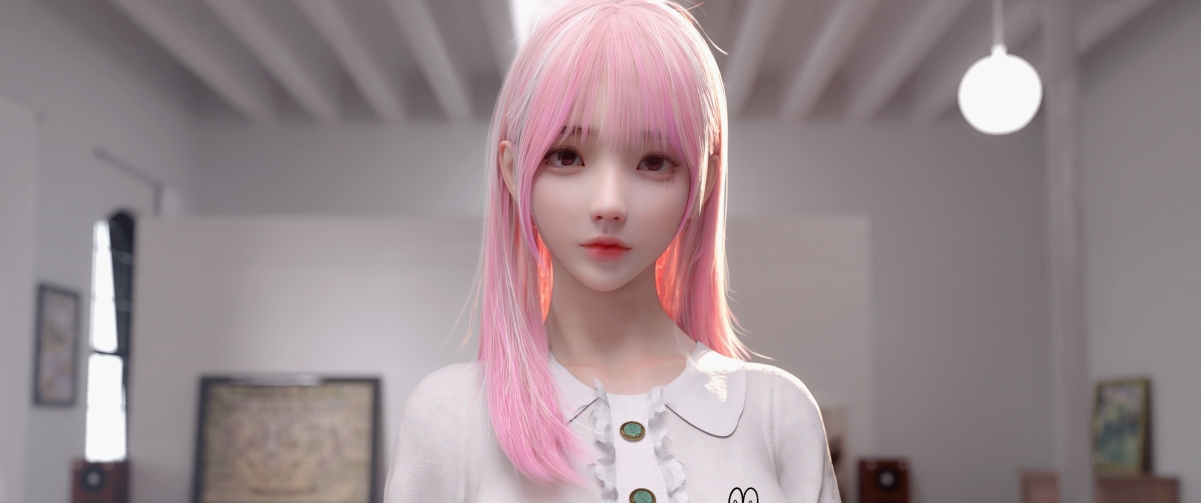 麻匪粉色发女仆，个性女孩动漫壁纸，4K带鱼屏高清下载