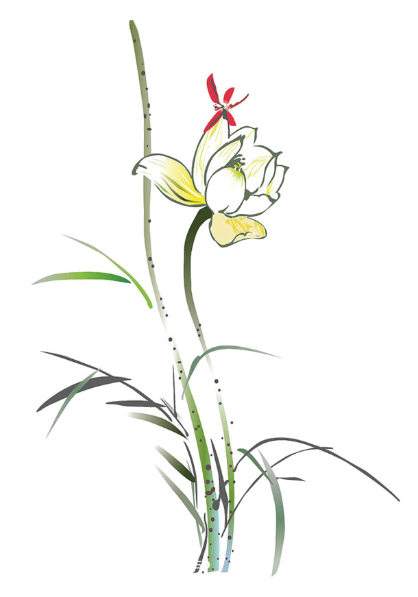 兰花高清PNG透明素材，花瓣漂浮元素，设计必备，免费下载