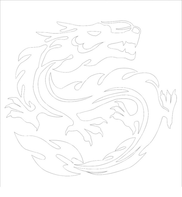 龙形图案PNG透明高清下载，中国风装饰元素与创意设计素材