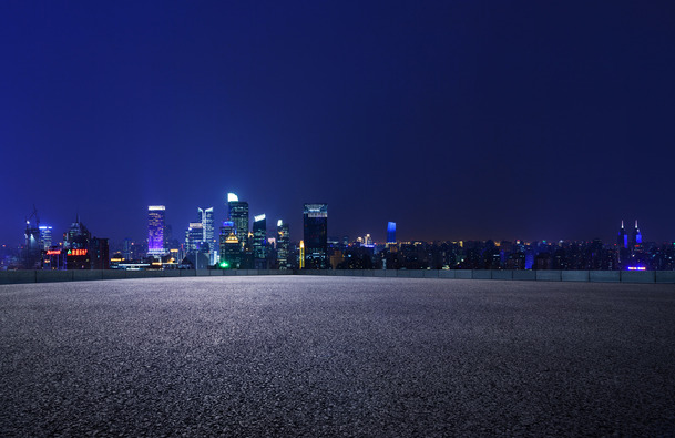 夜晚城市地面矢量图，高清PNG透明背景，风景摄影素材下载